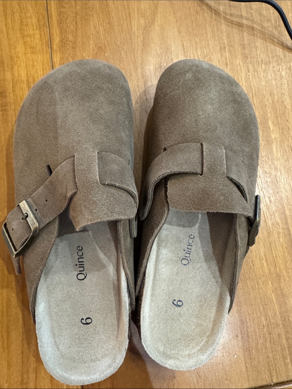Quince Brown Suede Clog Cafe 6